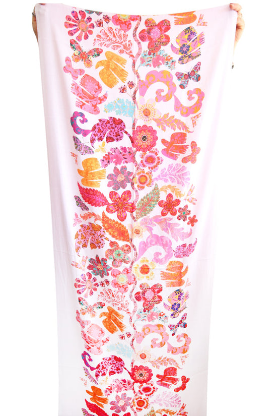 ANNA CHANDLER DOUBLE SIDED WRAP FLORABELLE WHITE