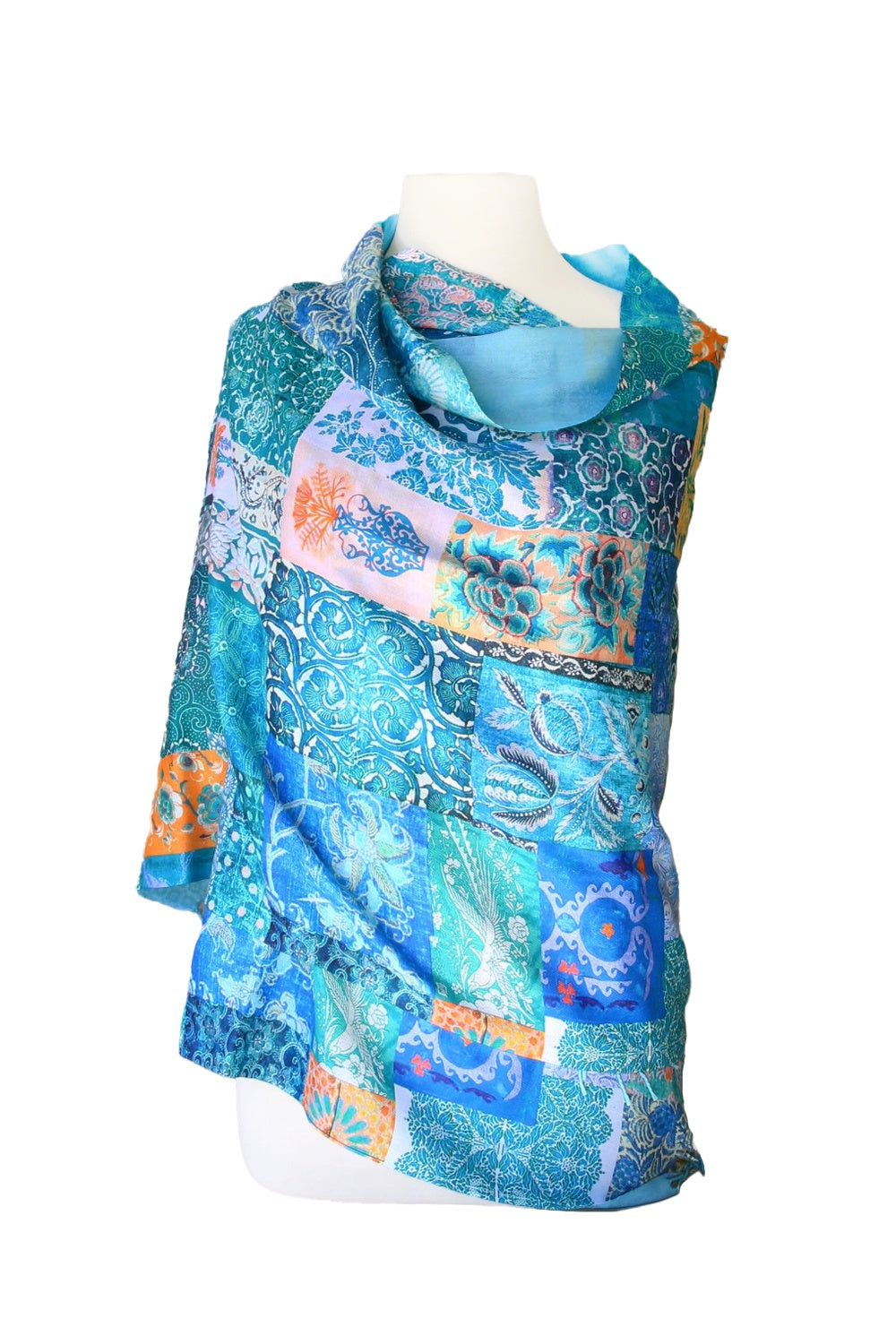 ANNA CHANDLER DOUBLE SIDED WRAP BROCANTE TURQUOISE