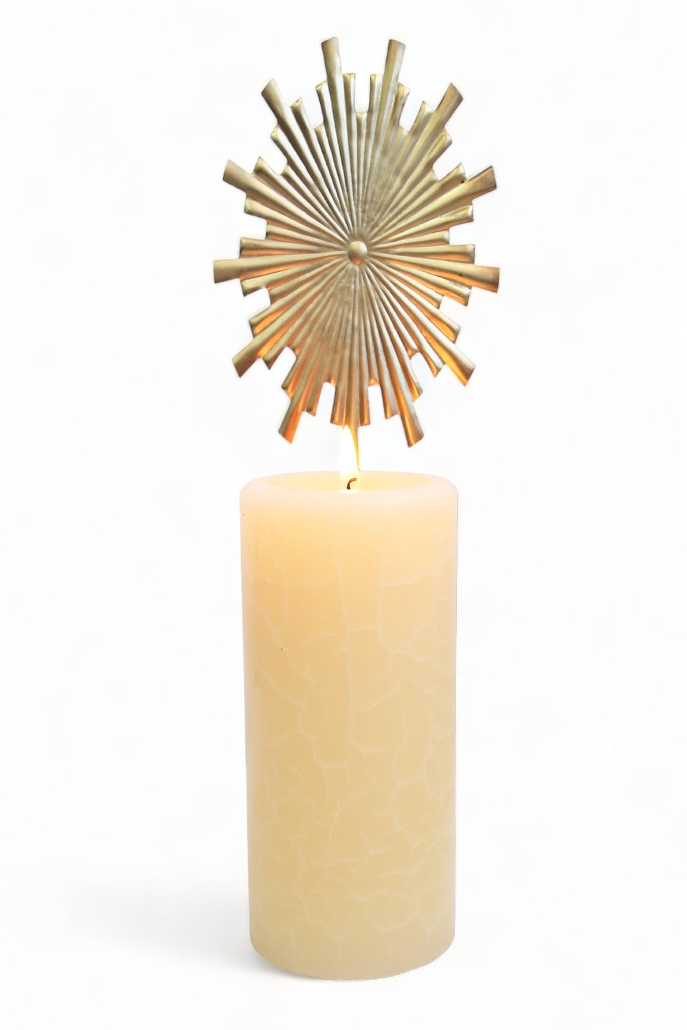 ATELIER DE THIERS GOLDEN SUN BURST CANDLE JEWEL LARGE