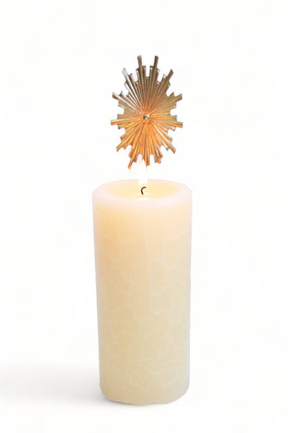 ATELIER DE THIERS GOLDEN SUN BURST CANDLE JEWEL SMALL