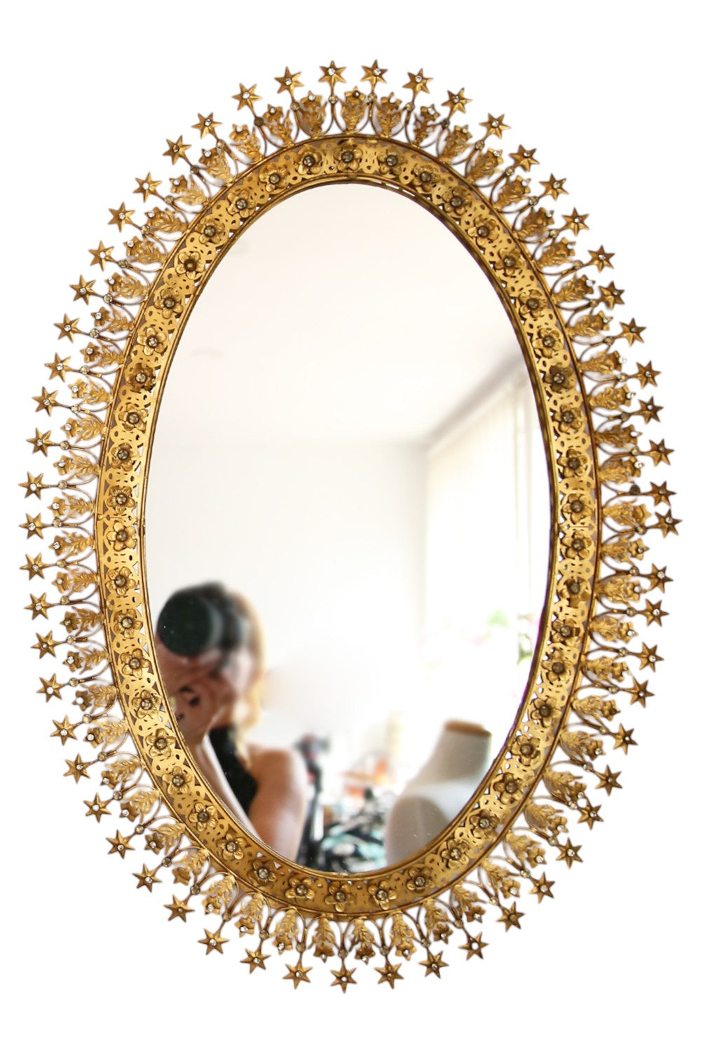 ATELIER DE THIERS OVAL STAR MIRROR BRASS LARGE