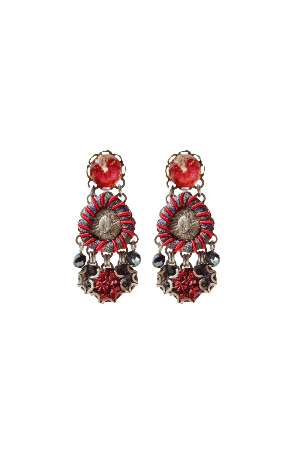 Ayala Bar Small Drop Grey and Red