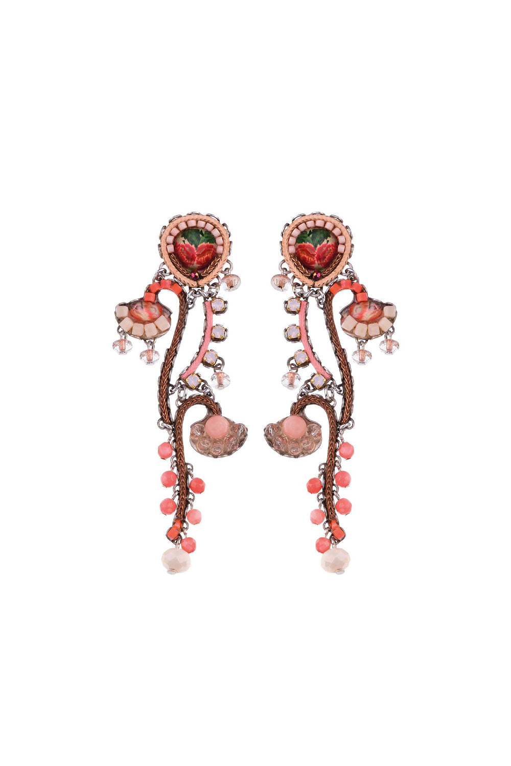 AYALA BAR LOOPY NASHI EARRINGS PEACH