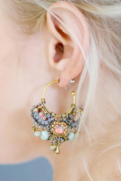 Ayala Bar Hoop Earrings Metallic Medley Set Jama