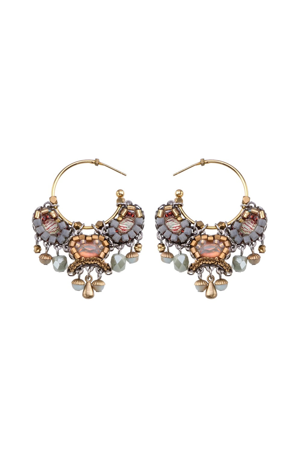 Ayala Bar Hoop Earrings Metallic Medley Set Jama