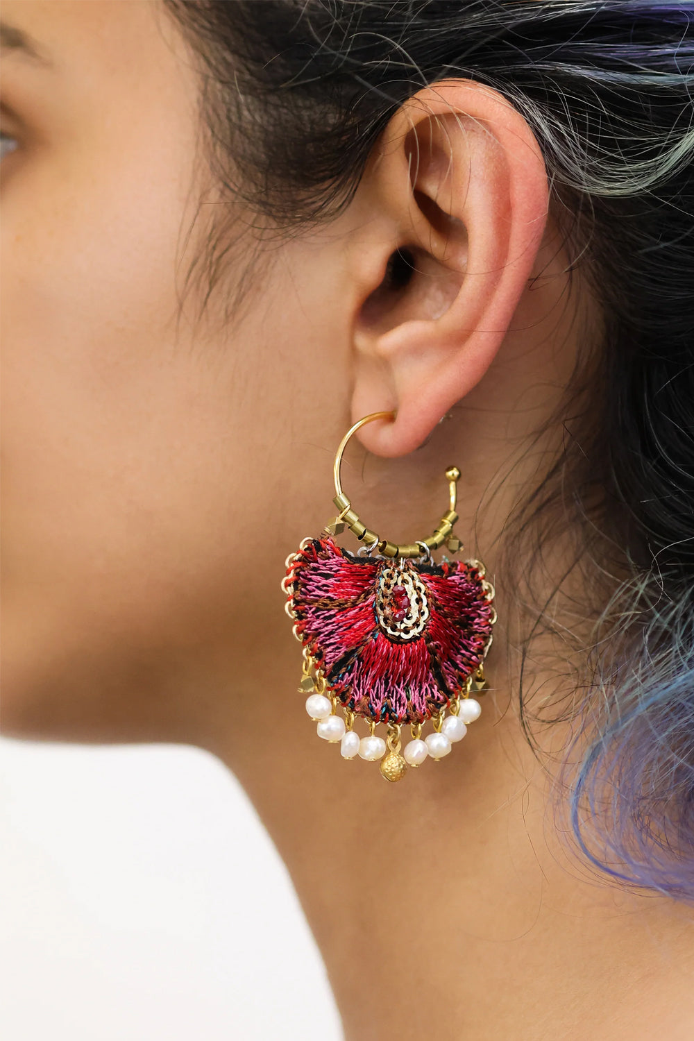 AYALA BAR EMBROIDERD GARDEN BOHO EARRING SPECIAL EDITION