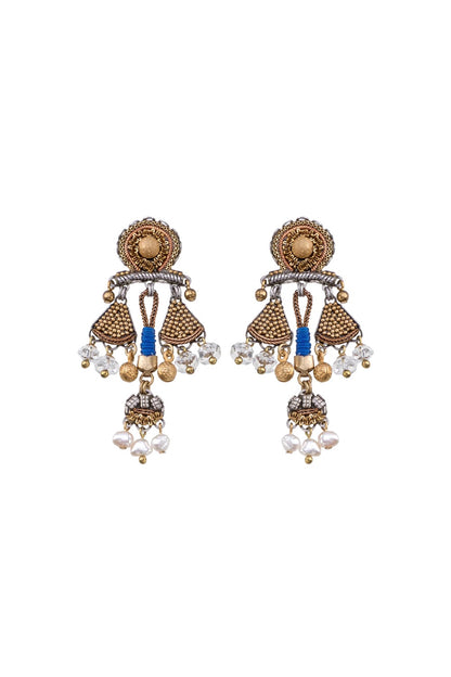 AYALA BAR CHANDELIER EARRINGS GOLD TOTEM SET ELARA