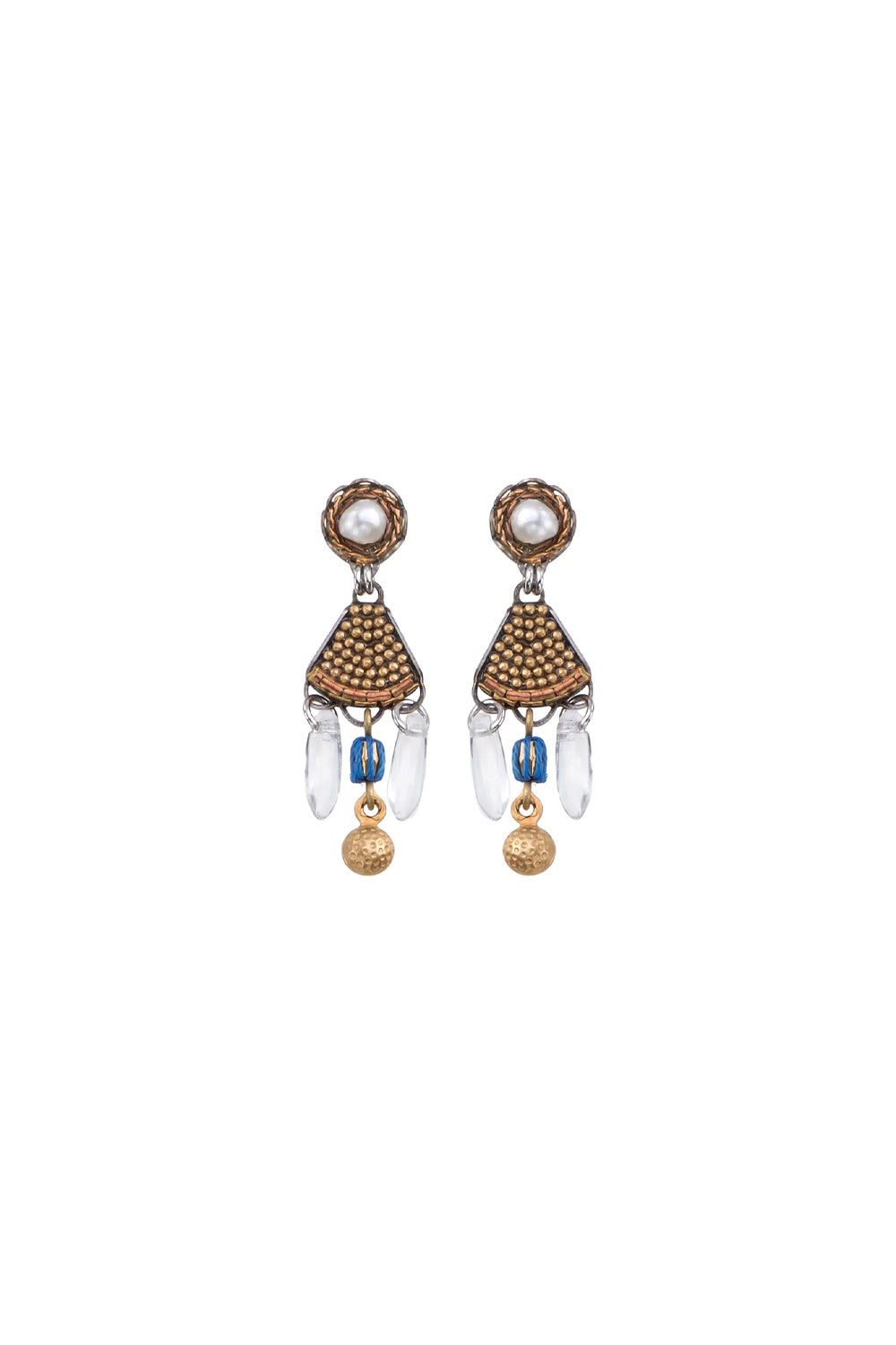 AYALA BAR SMALL EARRINGS GOLD TOTEM SET SACRA