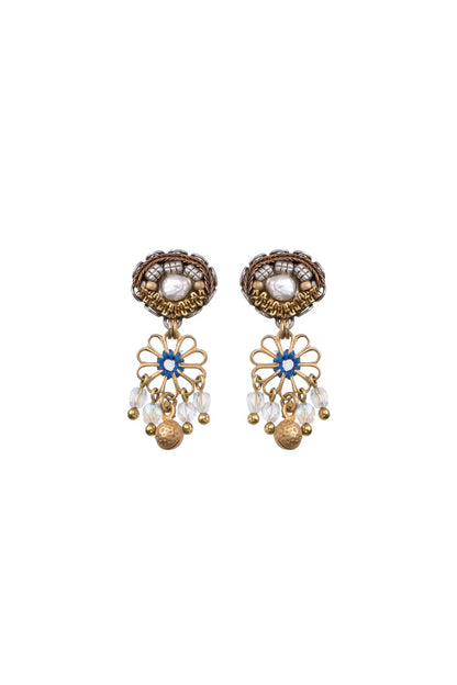 AYALA BAR GOLD FLOWER EARRINGS GOLD TOTEM SET ALTHEA