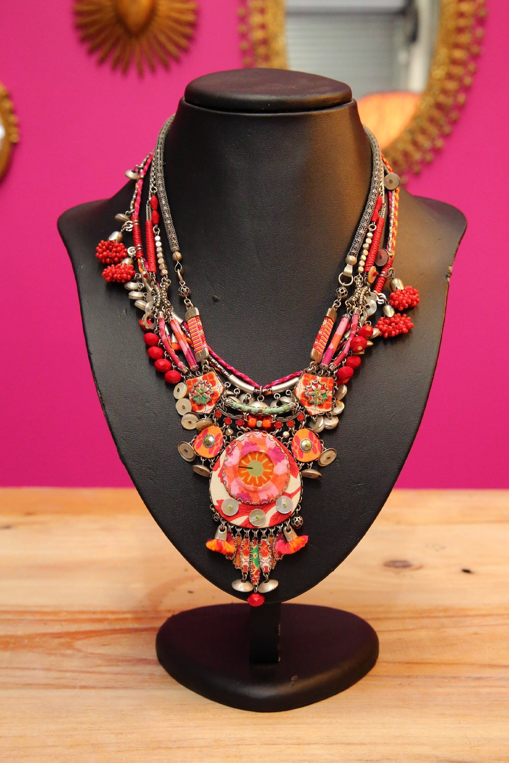 Ayala Bar Retro Fabric Necklace