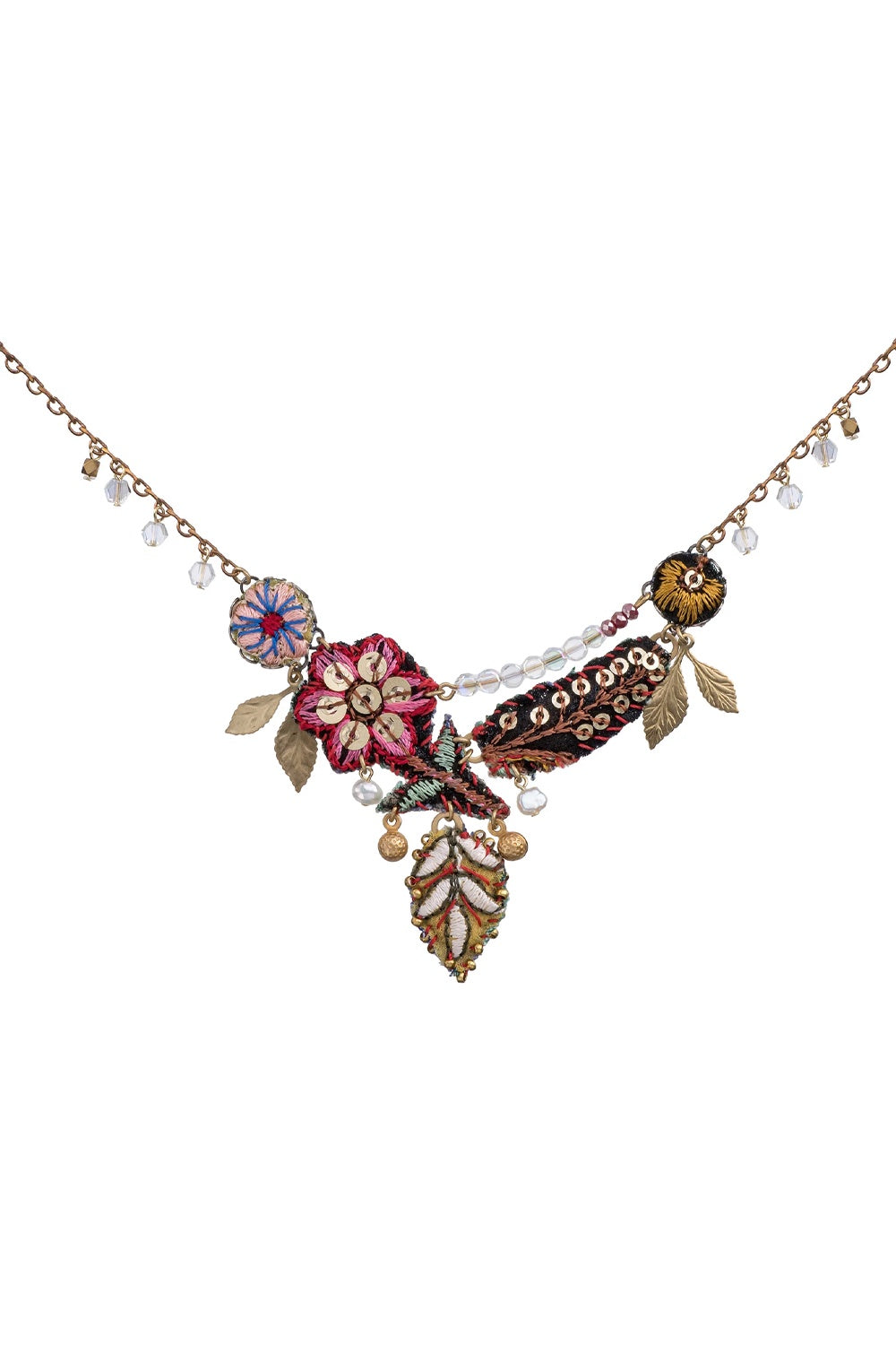 AYALA BAR FEMENINE NECKLACE EMBROIDERED GARDEN SET ARA