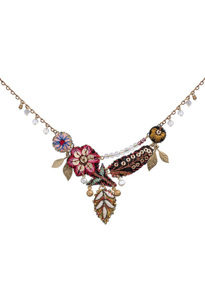 AYALA BAR FEMENINE NECKLACE EMBROIDERED GARDEN SET ARA