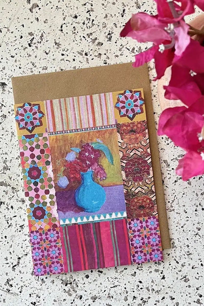 Anna Chandler Card Turquoise Vase