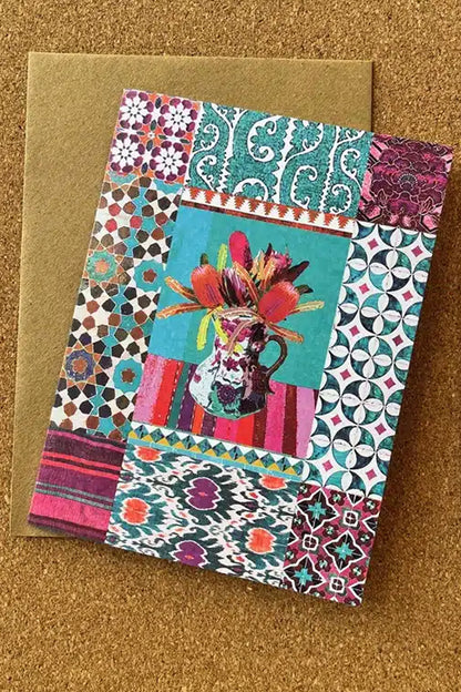 Anna Chandler Card Wildflower Turquoise