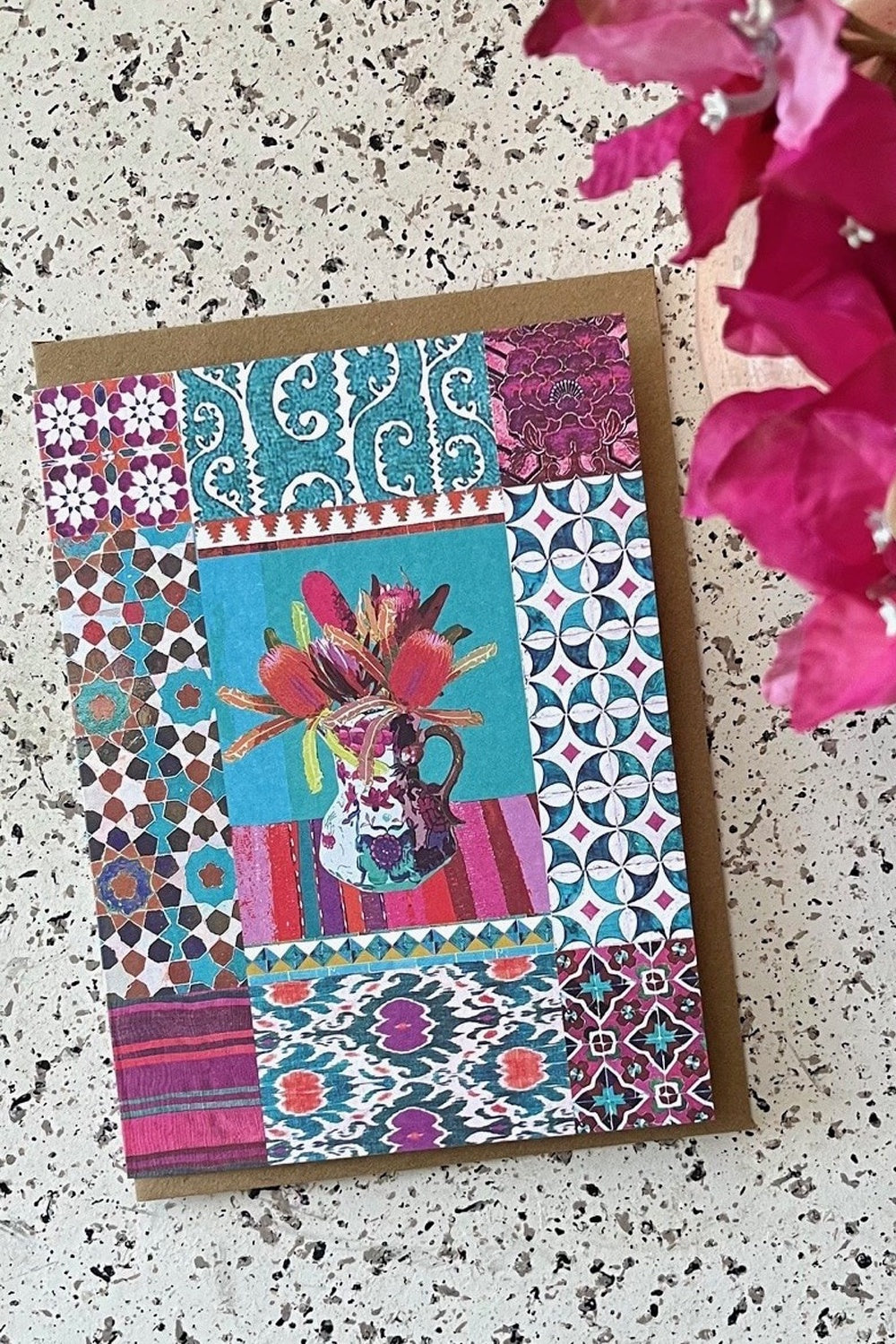 Anna Chandler Card Wildflower Turquoise