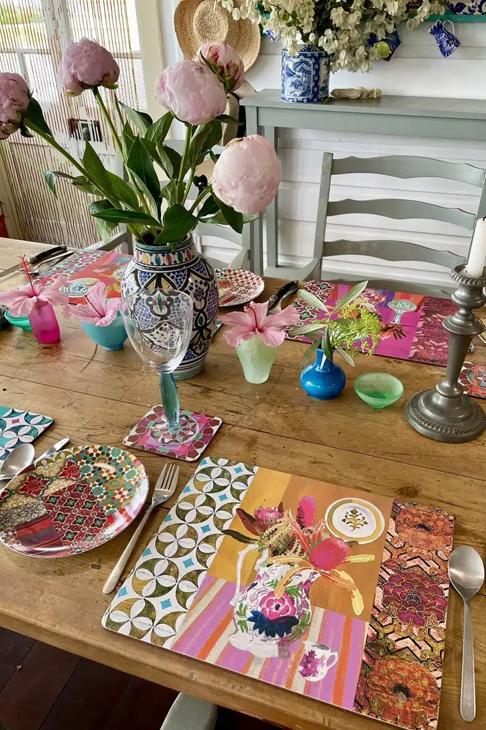 Anna Chandler Wildflower Tile Placemat set of 4