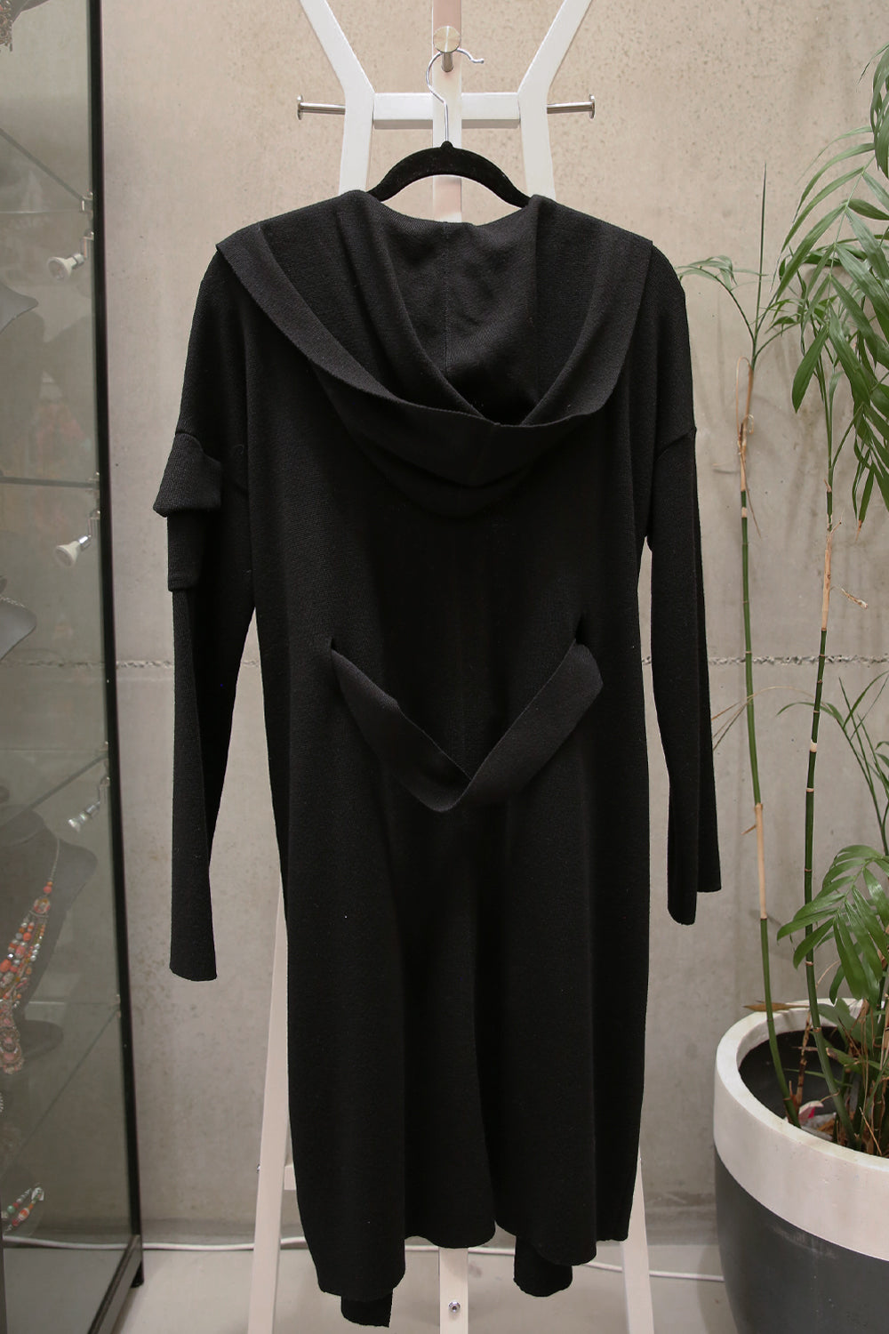 ANNETTE GORTZ KNITTED LONG LINE CARDIGAN BLACK