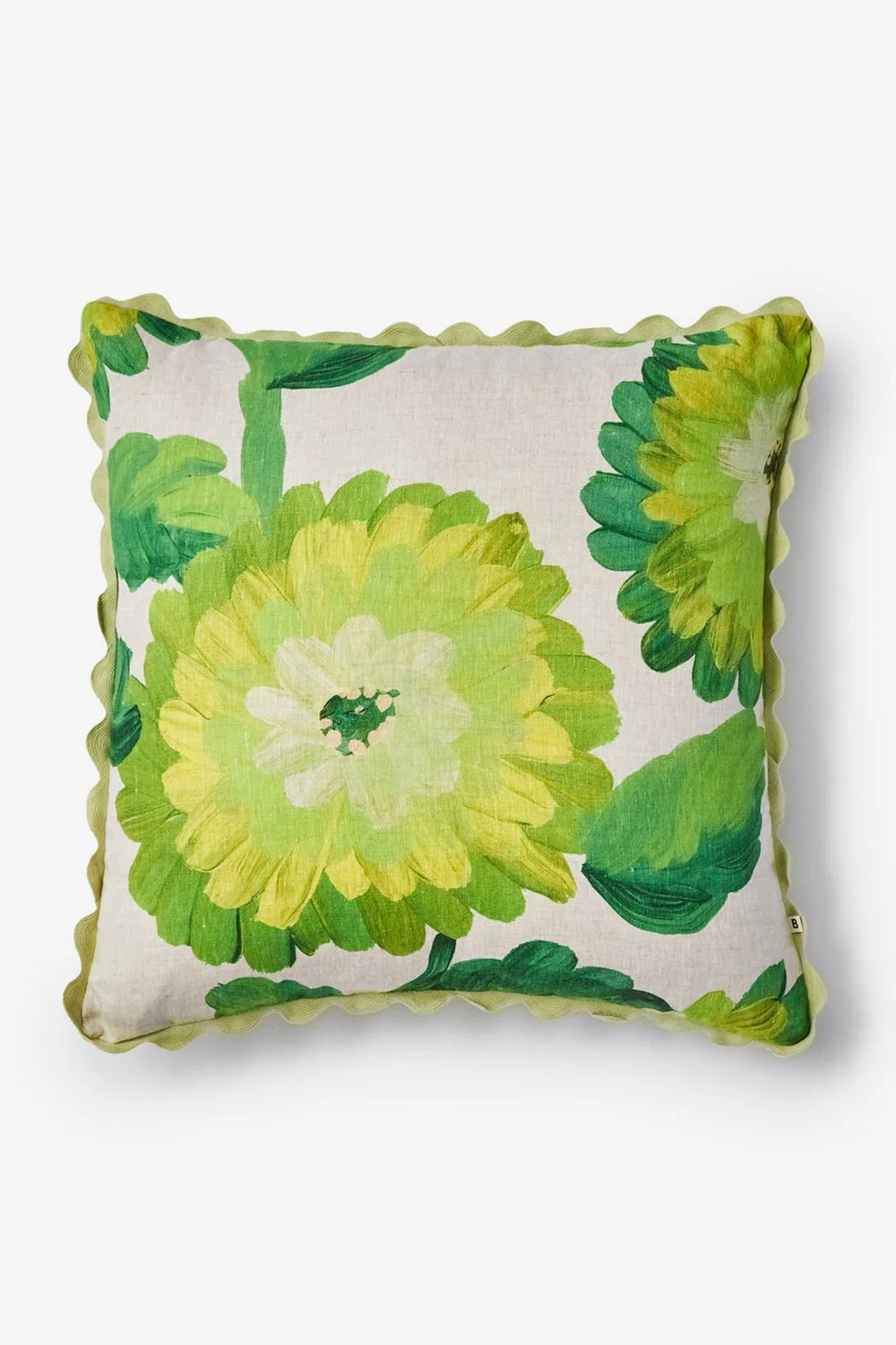Bonnie and Neil Dahlia Green Cushion 60cm