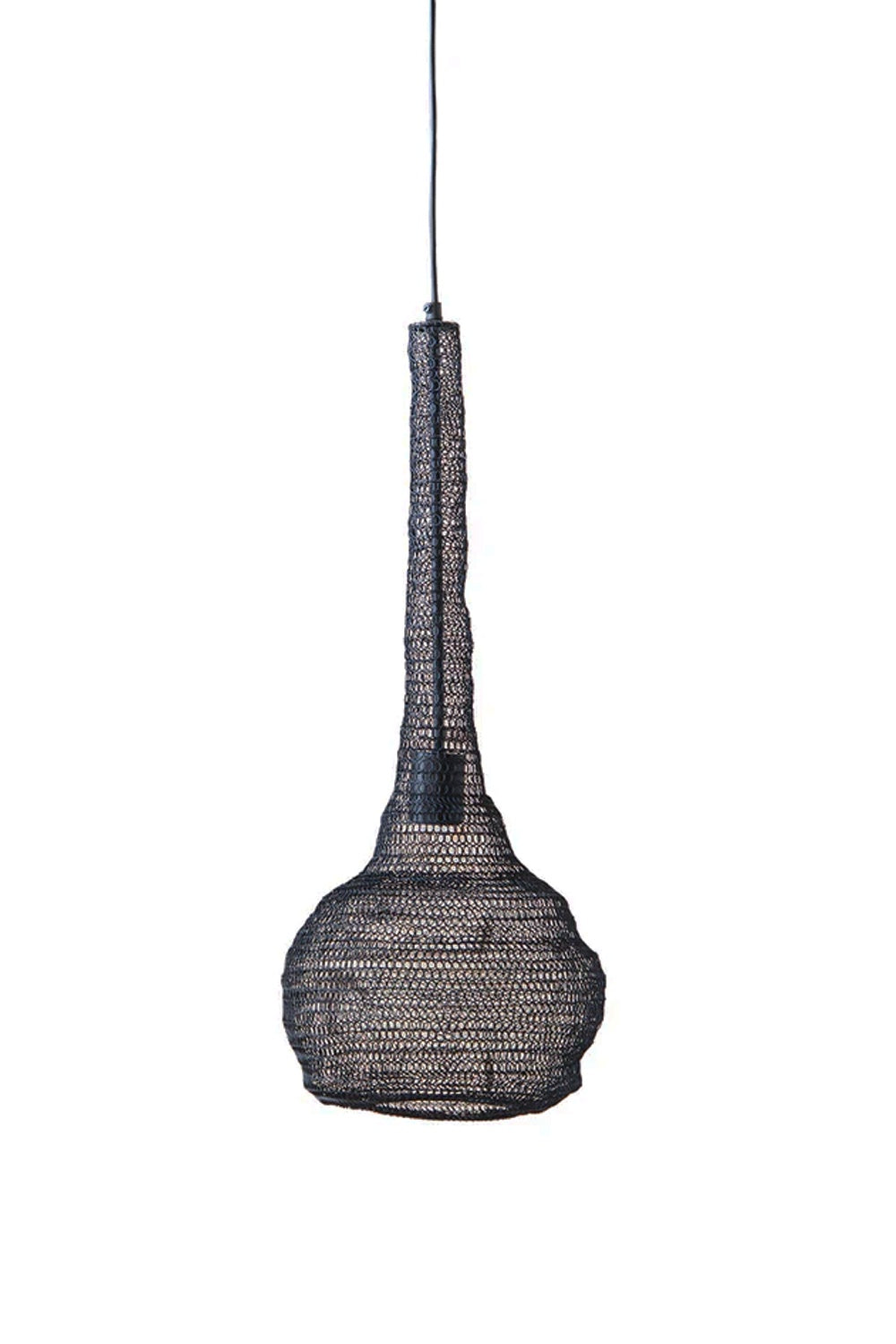 CROCHET WIRE TEARDROP BLACK PENDANT LAMP