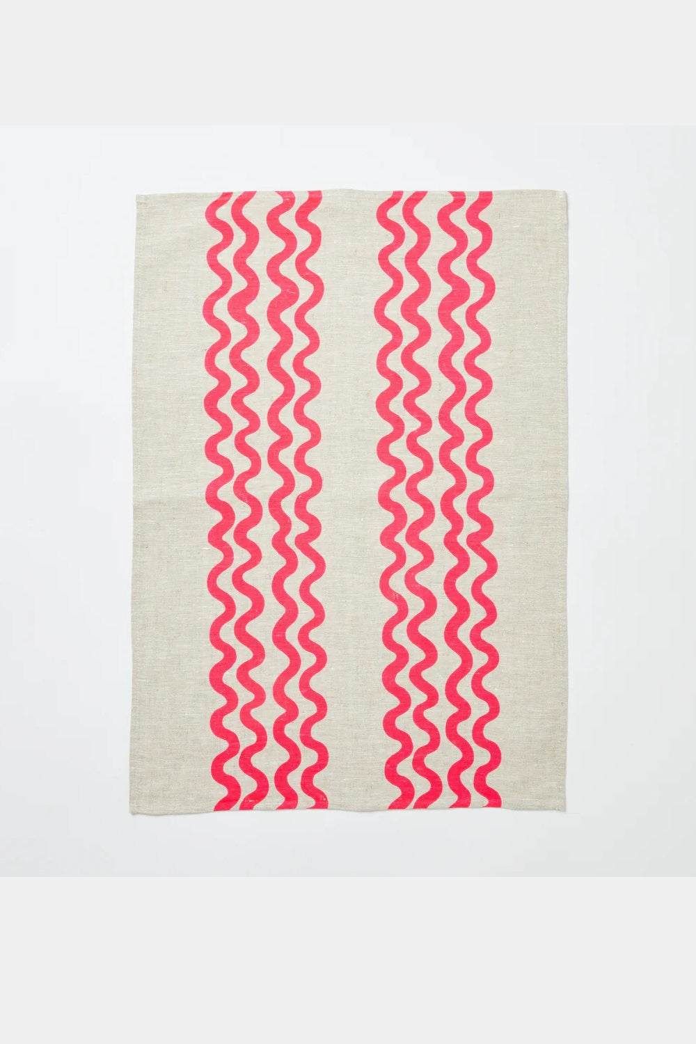 BONNIE AND NEIL DOUBLE WAVES TEA TOWEL PINK