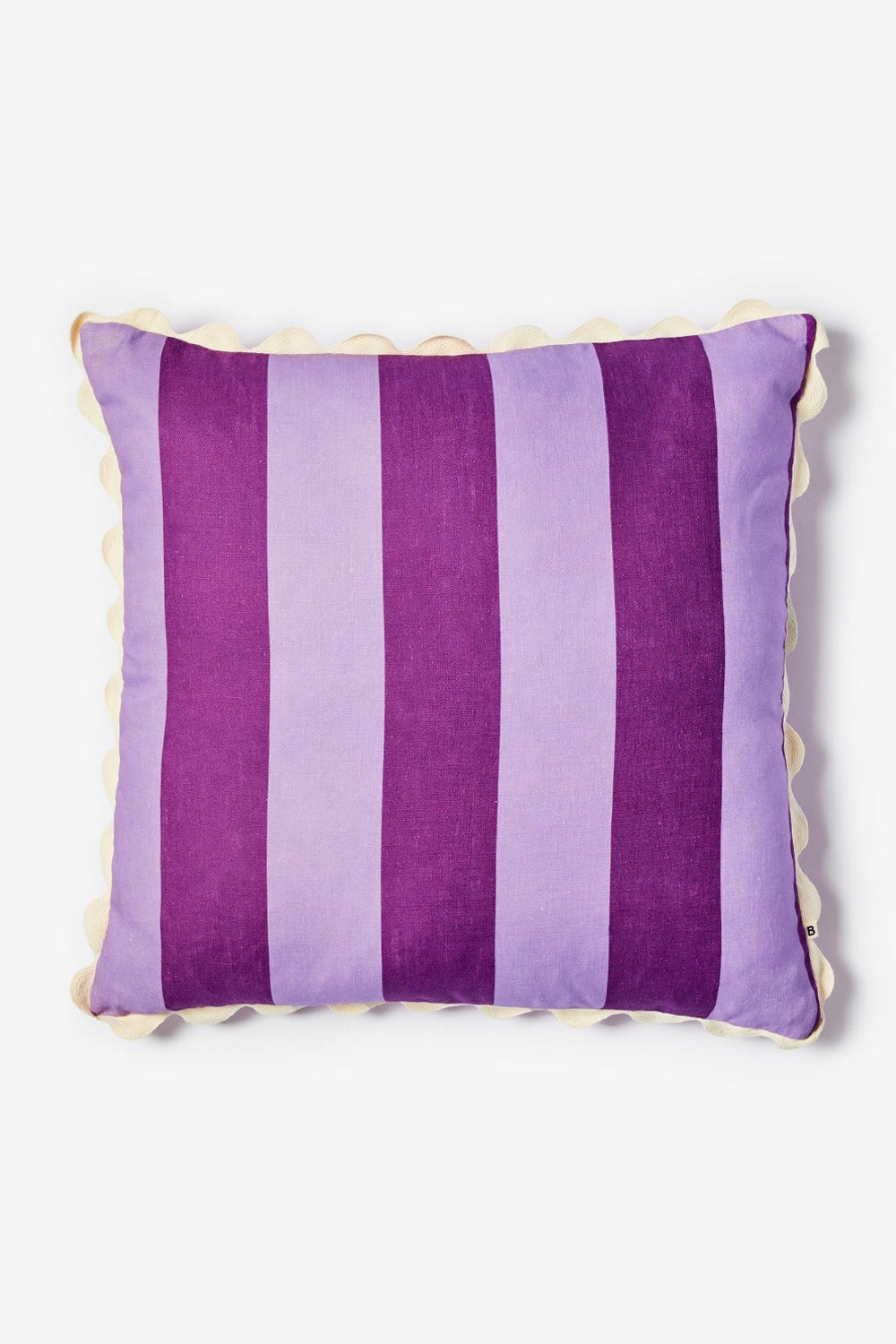 BONNIE AND NEIL BIG STRIPE LILAC CUSHION 60CM