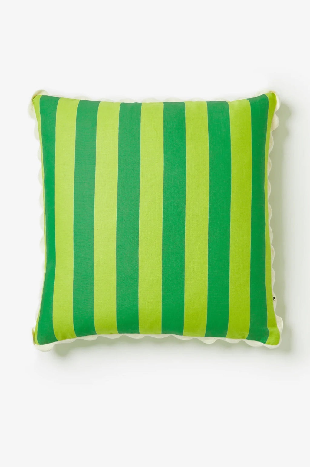 BONNIE AND NEIL CUSHION BOLD STRIPE CITRON JADE 60CM