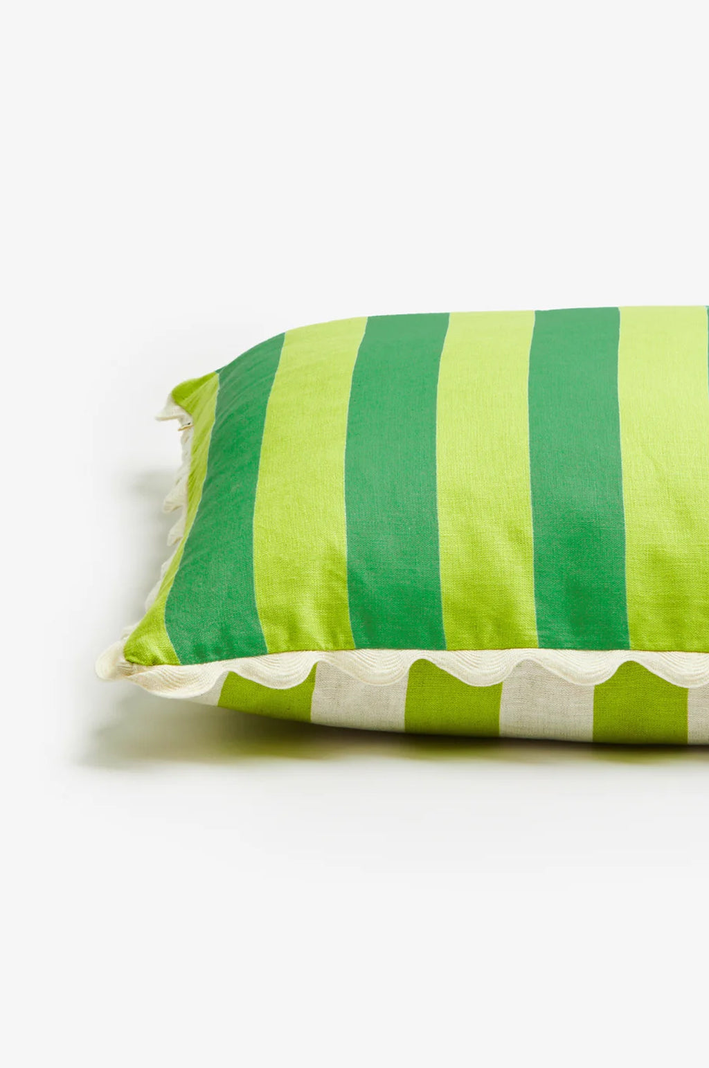 BONNIE AND NEIL CUSHION BOLD STRIPE CITRON JADE 60CM