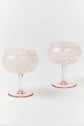 BONNIE AND NEIL DOTS PINK COUPES (SET OF 2)