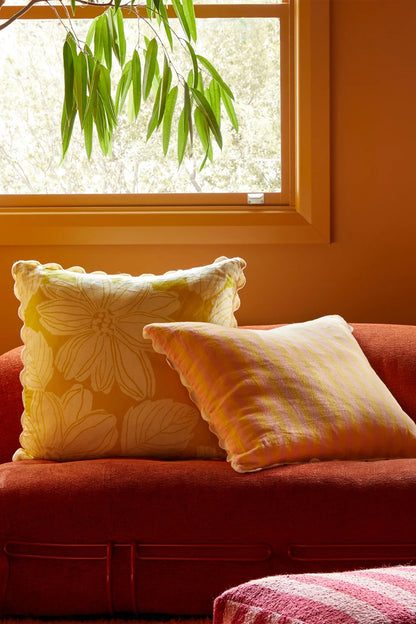 BONNIE AND NEIL MARGOT LEMON CUSHION 60CM