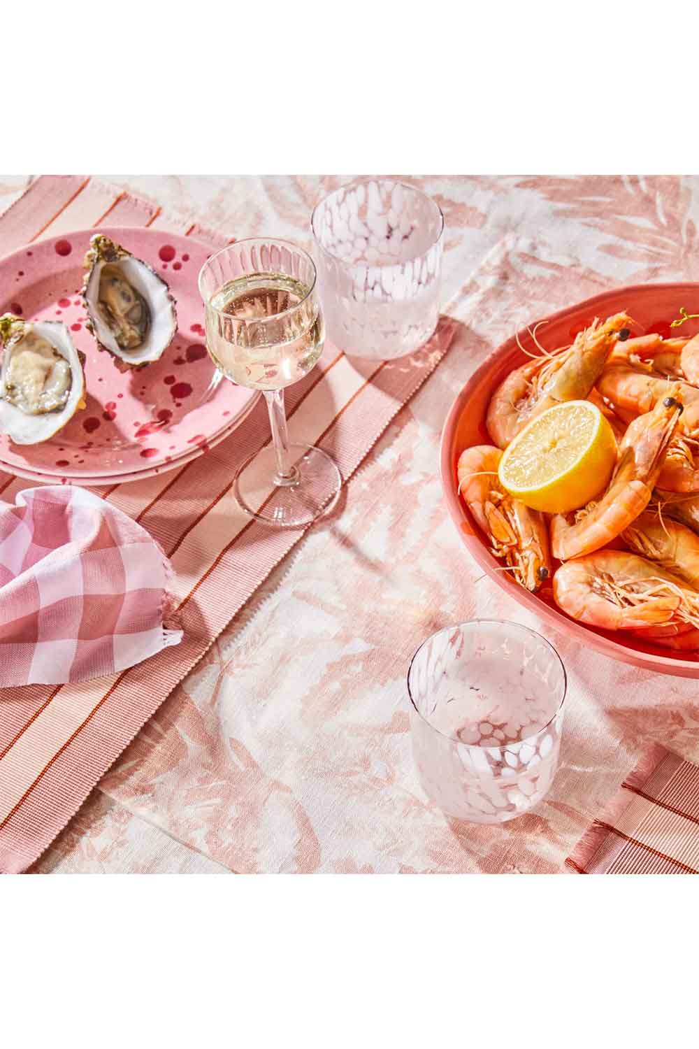 BONNIE AND NEIL PINK STRIPE PLACE MAT SET OF 4