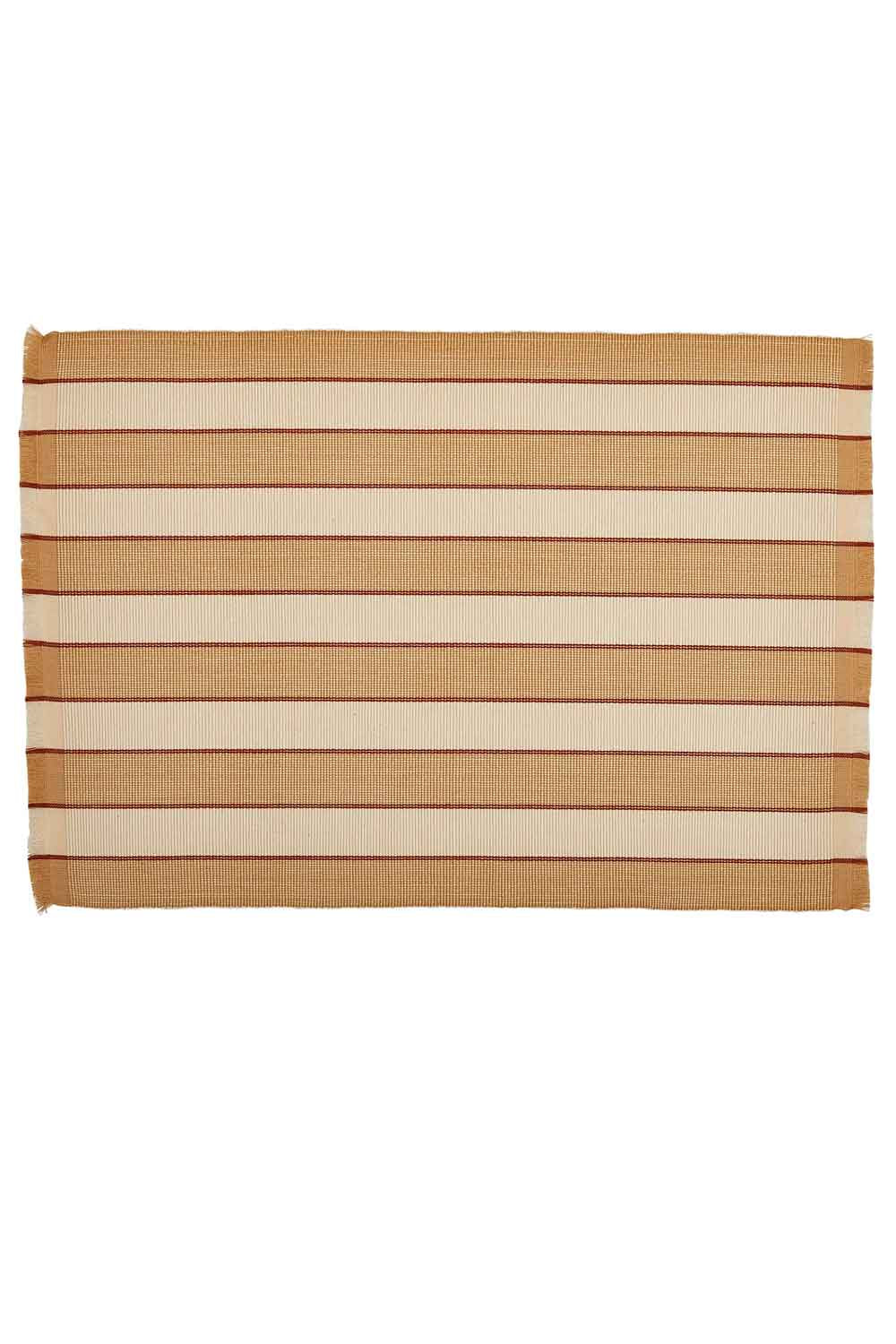BONNIE AND NEIL WHEAT STRIPE PLACE MAT SET OF 4