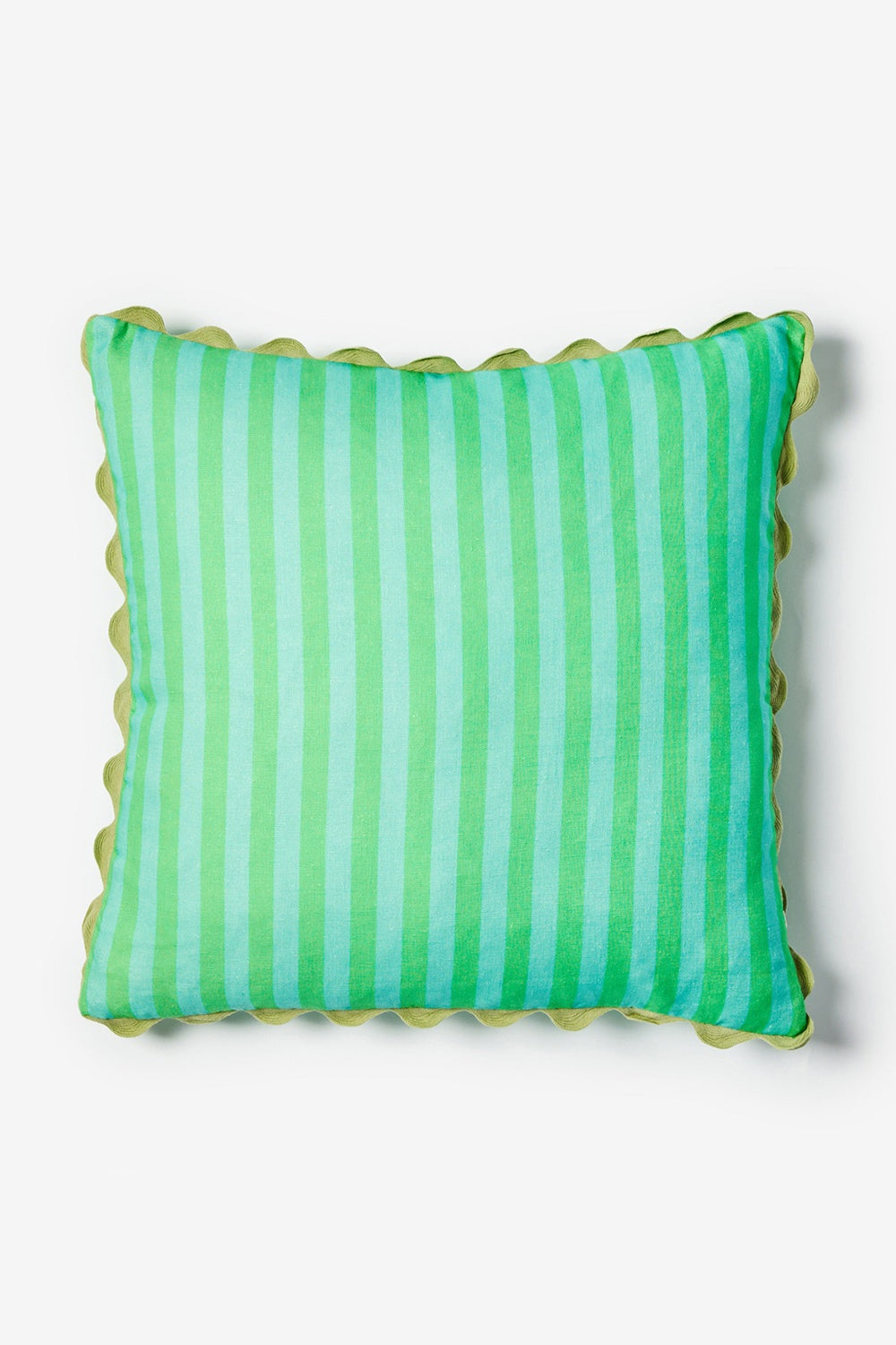 BONNIE AND NEIL THIN STRIPE JADE CUSHION 60CM