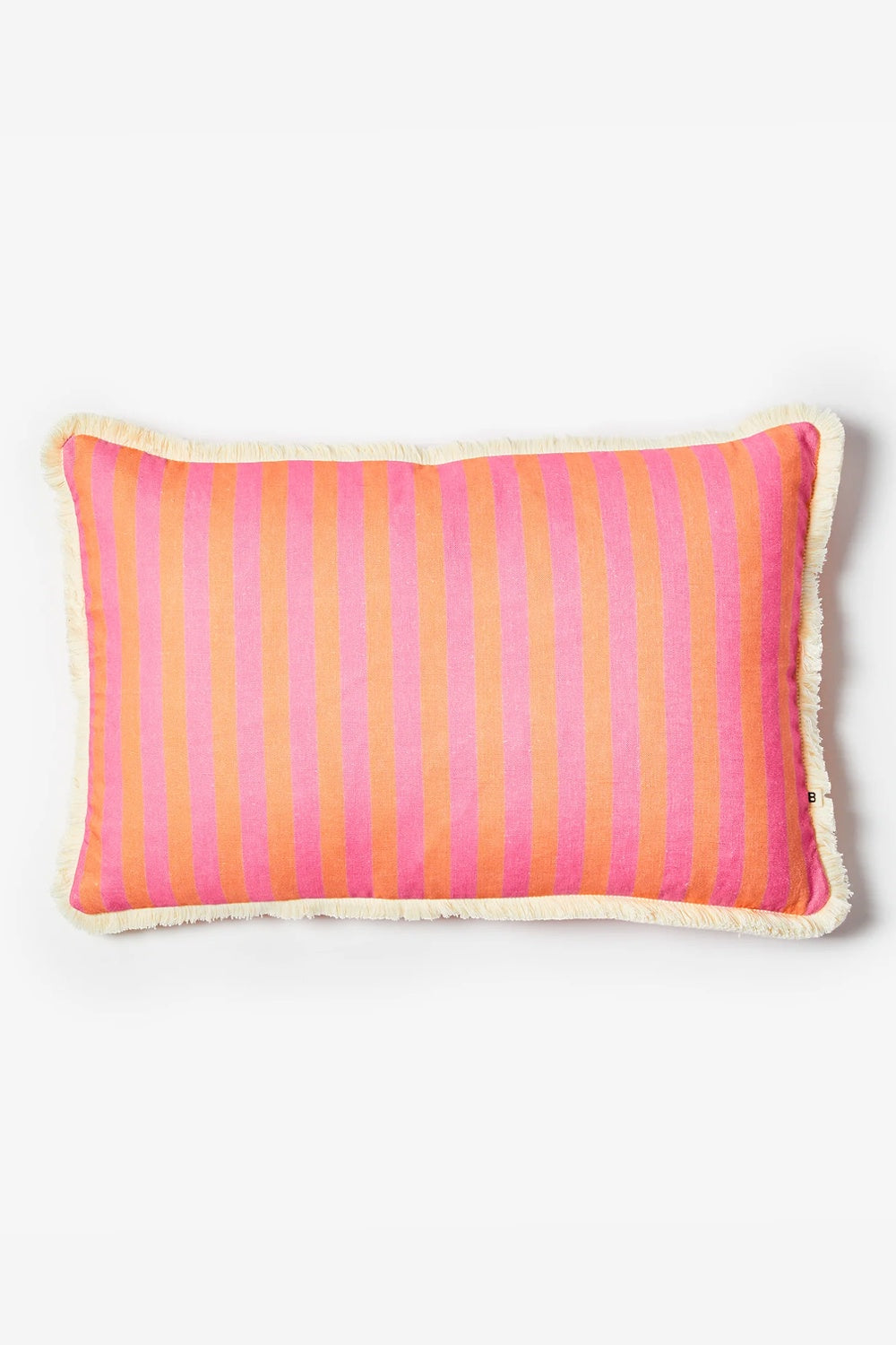 BONNIE AND NEIL THIN STRIPE PINK CUSHION 60CM X 40CM