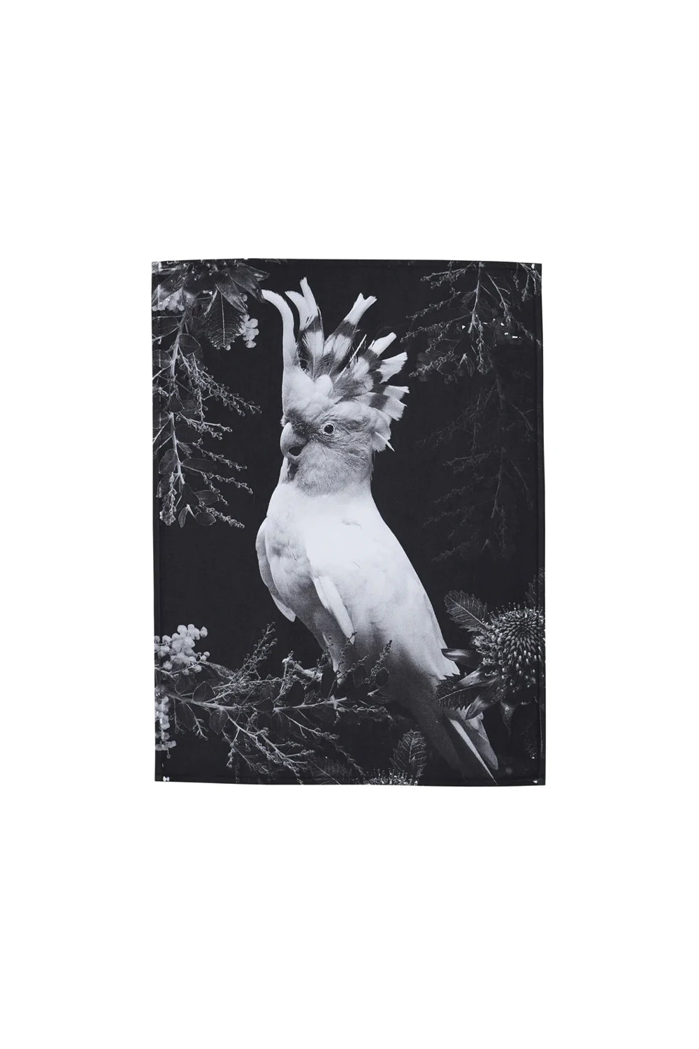 Bonnie and Neil Cockatoo Black and White Cockatoo Tea Towel