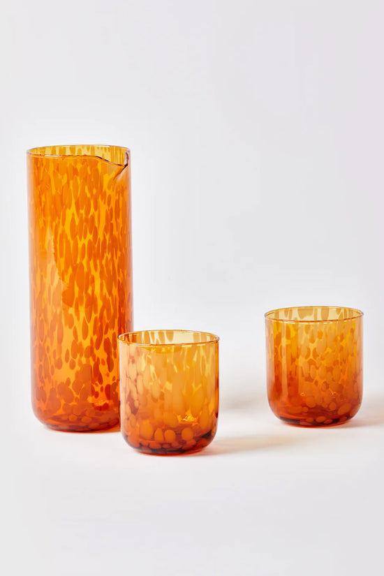 BONNIE AND NEIL DOTS AMBER TUMBLERS (SET OF 2)