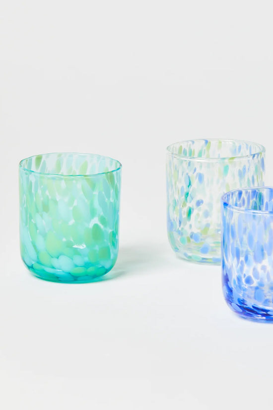 BONNIE AND NEIL DOTS CONFETTI BLUE TUMBLERS (SET OF 2)