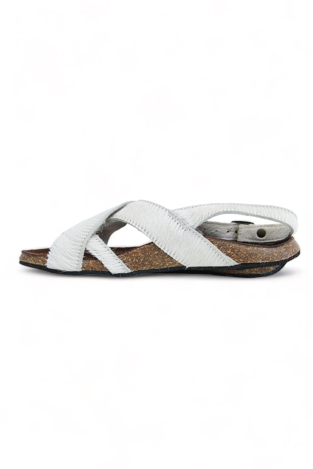 BOSABO BLANC COW HIDE SLIDES