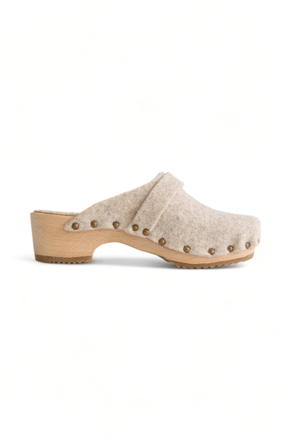 BOSABO &quot;COMPLICE&quot; CLOG BEIGE/GREY FELT