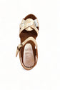 BOSABO OLD METAL GOLD LEATHER SANDALS