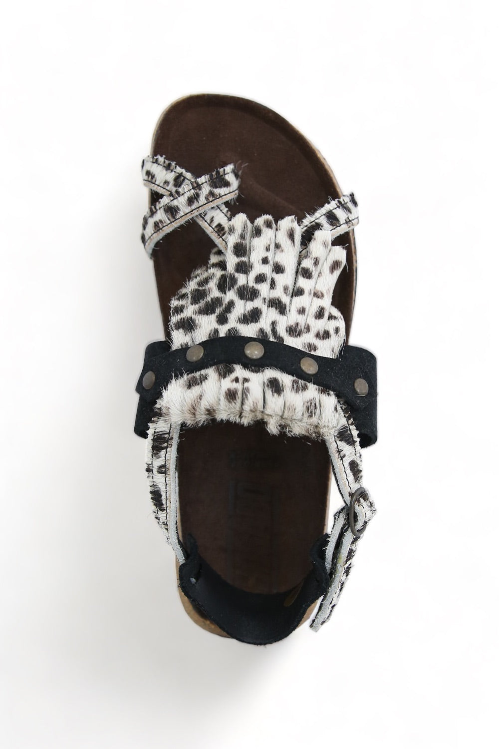 BOSABO PONY HAIR LEOPARD SANDAL