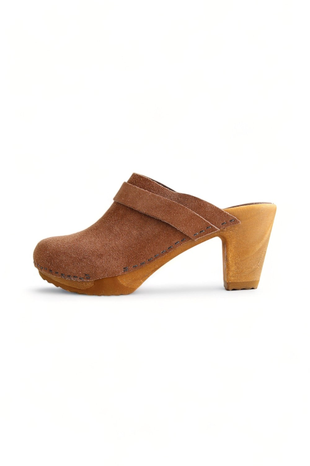 BOSABO &quot;NOISETTE&quot; CLOG TAN SUEDE