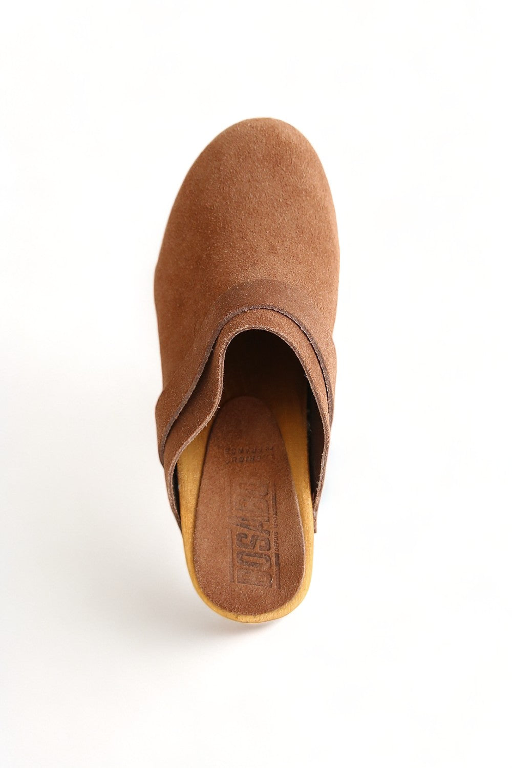 BOSABO &quot;NOISETTE&quot; CLOG TAN SUEDE