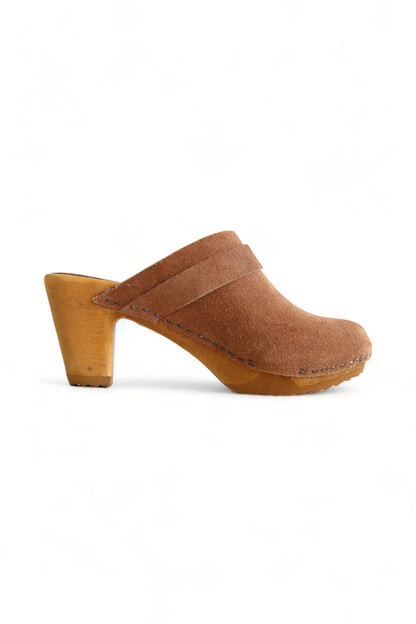 BOSABO &quot;NOISETTE&quot; CLOG TAN SUEDE