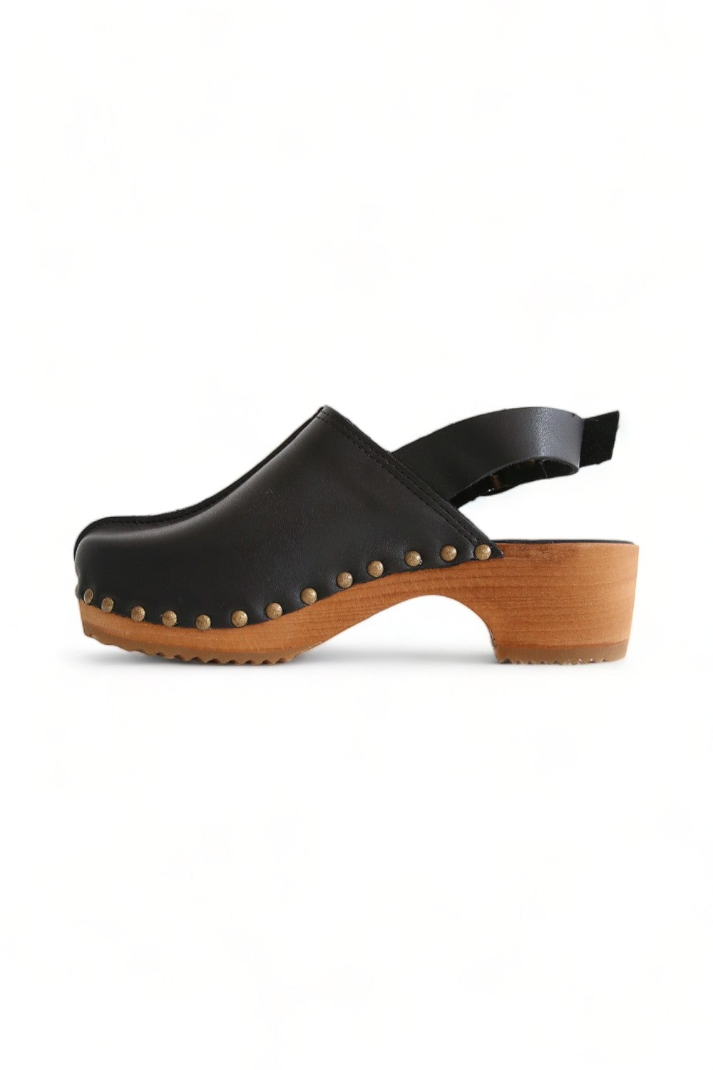 BOSABO VACHETTE NERO SABOT CLOG BLACK