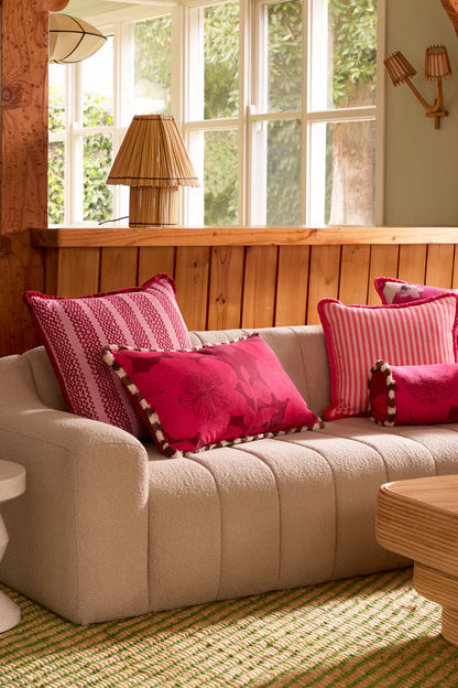 Bonnie and Neil Mini Wave Pink 60cm Cushion