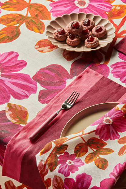 BONNIE AND NEIL ROSETTA PINK TABLECLOTH LARGE