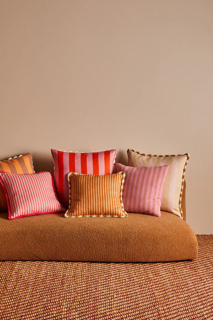 Bonnie and Neil Bold Stripe Cushion Sorbet 60cm