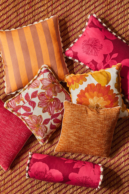 Bonnie and Neil Dahlia Orange Cushion 50cm