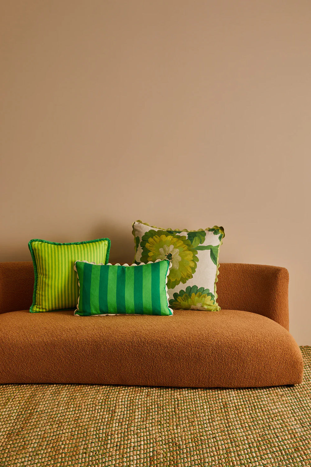 Bonnie and Neil Dahlia Green Cushion 60cm