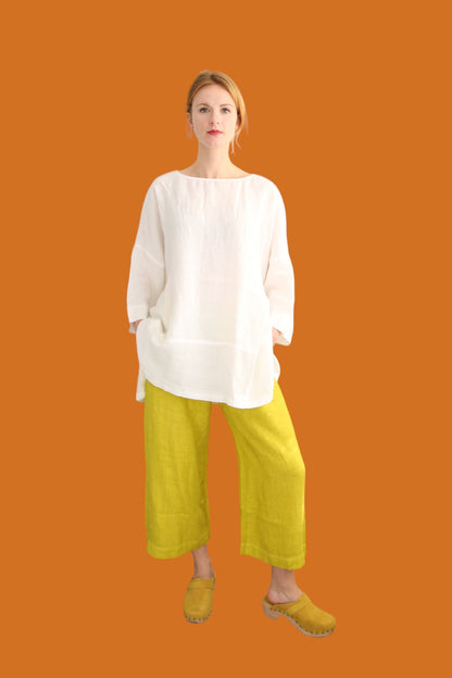 ELEMENTE CLEMENTE OFF WHITE BOBO LINEN TOP